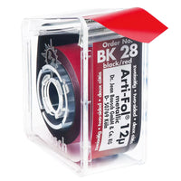 BK28 Arti-Fol Métallique Noir/Rouge Bausch - Feuille de Shimstock 20 m