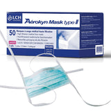 Type II laces surgical masks - high filtration - without latex.