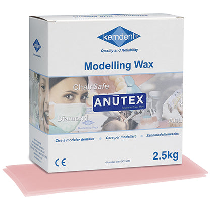 Anutex Cire en Plaque Rose 2.65 Kg Kemdent Parfaite Prothèse Adjointe.