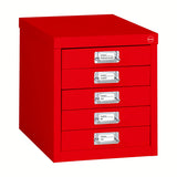 UV dreve furniture dreve resin tank storage cabinet with 5 red drawers