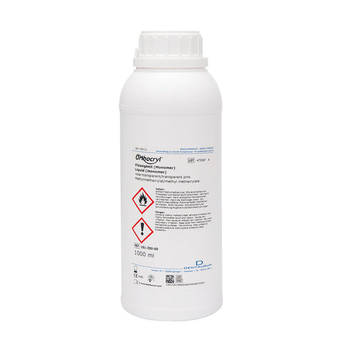 Orthocryl Monomère Transparent Flacon 1 Litre Utilisation Résine Ortho