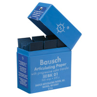 BK01 - Papier zum artikulieren blauen 200 µ Bausch - Progressive Färbung.
