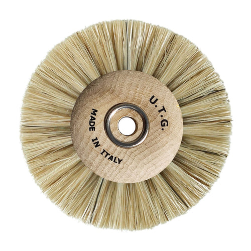 Brosse Polissage Soie Blanche 80 mm 3 Rangs Convergeants UTG