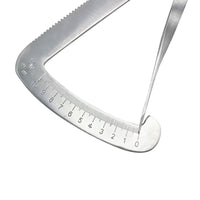 Thickness compass for wax rounded ends