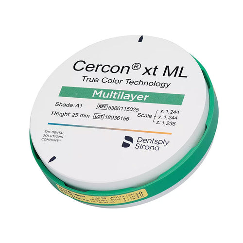 Disque Zircone Cercon XT ML - 98 x 25 mm.