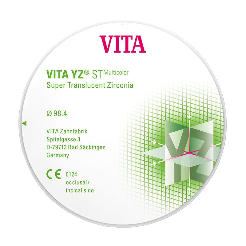 Vita Yz St Multicolor 98 x 14 mm disk - Translucid Anatomical Piece