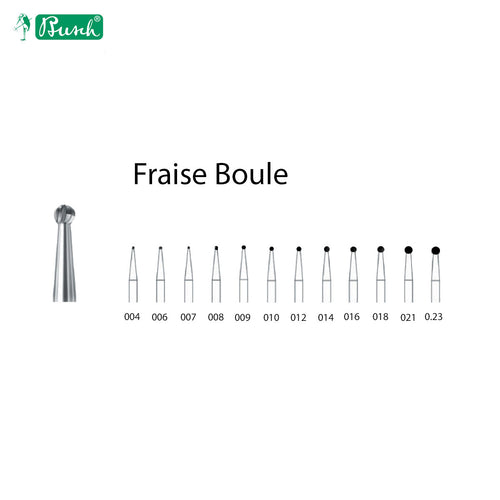 Fraise Boule Tungstène Sillons de Couronnes Métalliques ou Résine - 6U