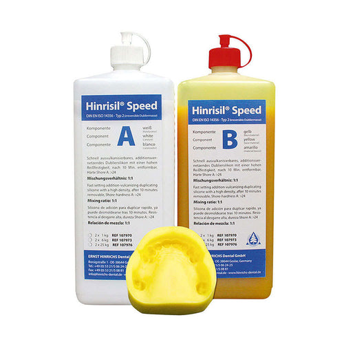 Hinrisil Fast Silicone Duplication Rapide Jaune - 24 Shores - 2 x 1 Kg