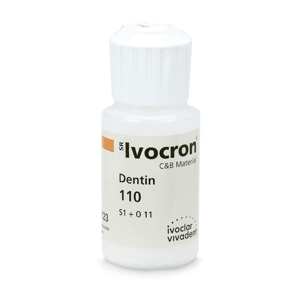 Pote de resina provisória de dentina ivocron 30 gr para coroas e pontes.