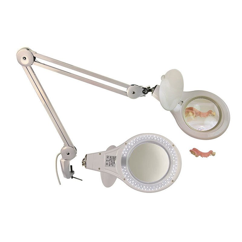 Lampe Loupe De Table Avec Pince - 5 Dioptries, éclairage Intégré, Pour Travaux Précis
