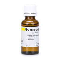 Liquid Opaquer Ivocron temporary resin.