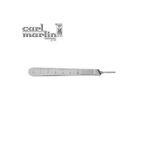 Manche de Scalpel Plat Carl Martin Fabrication Acier Haut de Gamme 1 U