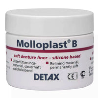 Molloplast B Detax, soft relining silicone.