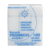 BK51 - Papel para articular azul 200 µ Bausch - coloração progressiva.