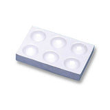 Plate with 6 alveoli for makeups - icy porcelain material