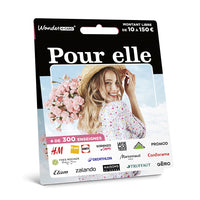 Gift card for her - choice of 50 to 150 €