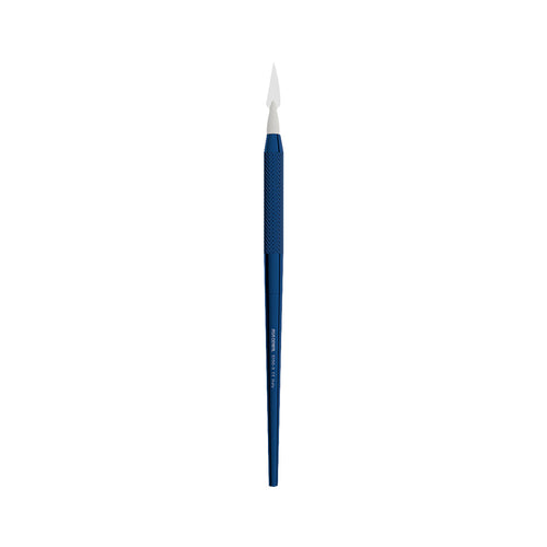 Spatule Embout Souple Bleue Aluminium - Pour Modelage de la Céramique.