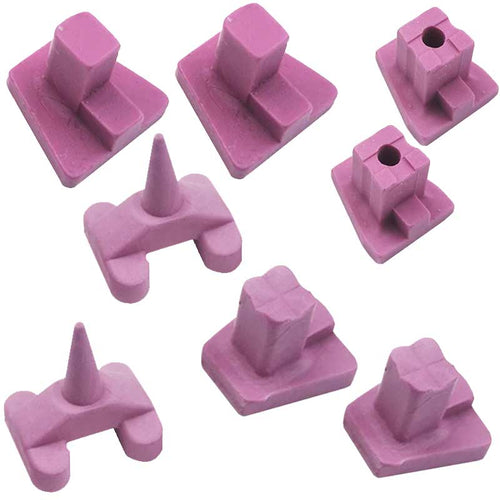 Supports Cuisson Céramique Assortis - 8 pièces - 4 Formes Différentes.