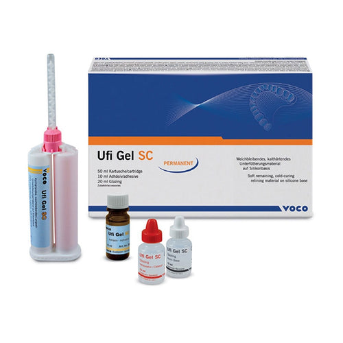 Ufi Gel SC KIT Silicone de rebasage Soft Voco Prothèse acryliques PMMA