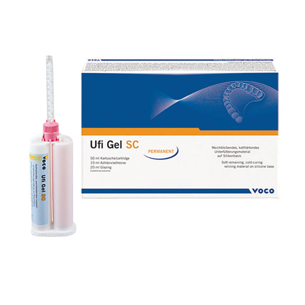 UFI gel SC Silicone Rebasage Soft voco para prótese acrílica PMMA