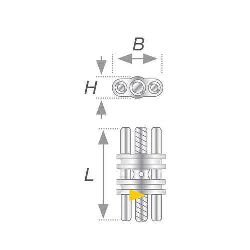 Vector 100 Mini - Vérin Orthodontique - Scheu Dental - Acier Inox 10 U